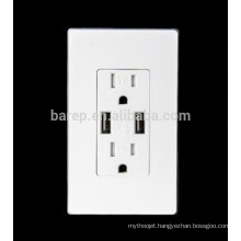 Good sale usb outlet usa wall socket with usb